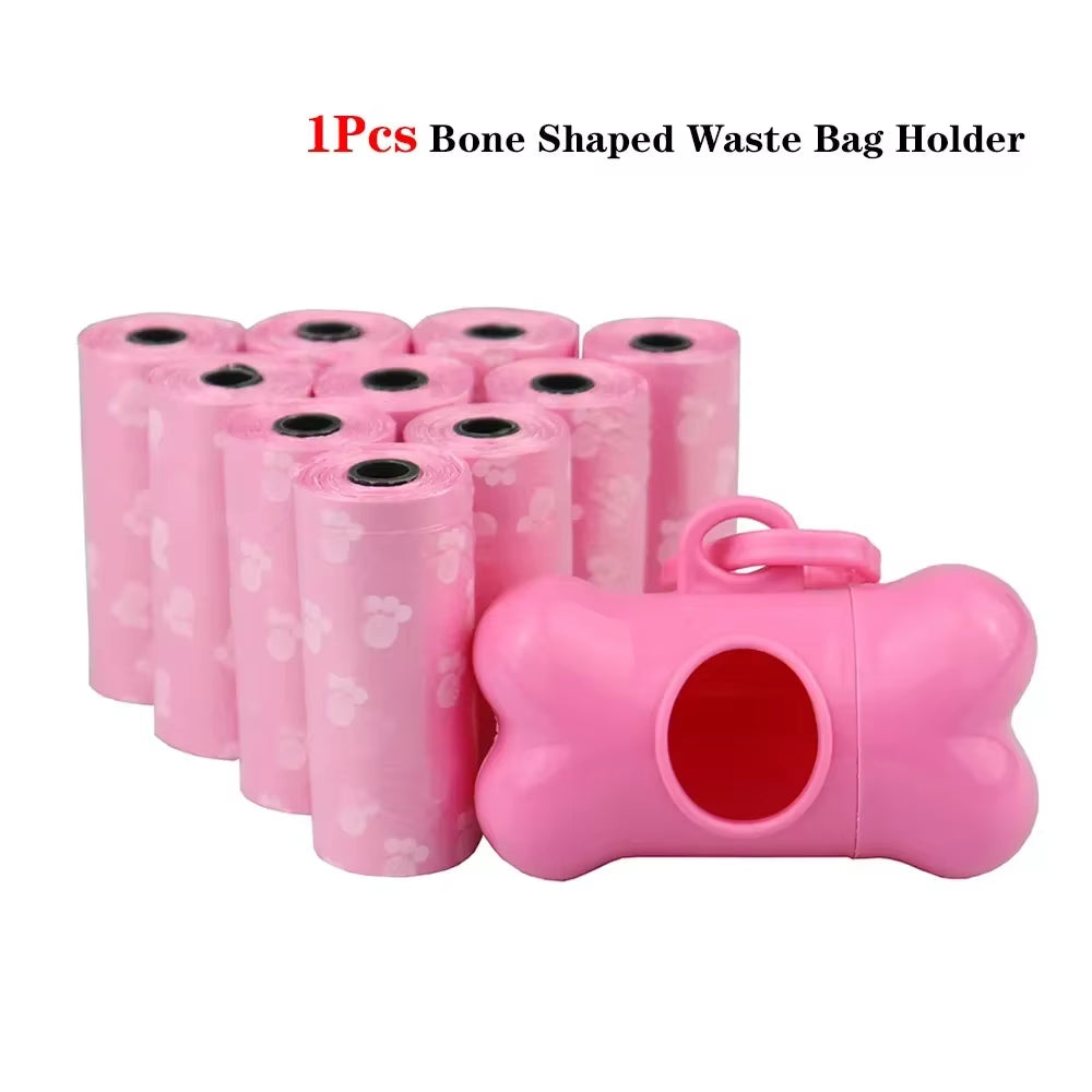 Pet Poop Bag Solid Color Printed Pet Garbage Bag Clean Poop Bag Dog Walking Portable Poop Bag for Dogs Litter and Housewife Bags