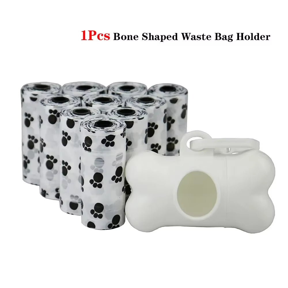 Pet Poop Bag Solid Color Printed Pet Garbage Bag Clean Poop Bag Dog Walking Portable Poop Bag for Dogs Litter and Housewife Bags